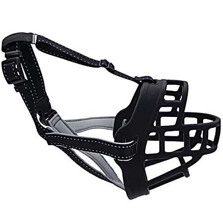 Soft Basket Black Silicone Muzzle