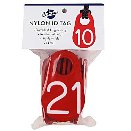 Red Neck Tag Numbered 21-30