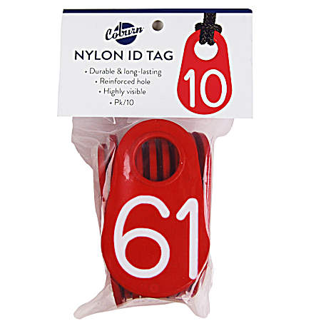 Red Neck Tag Numbered 61-70