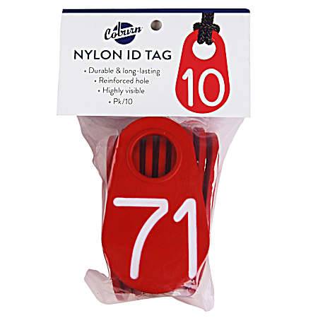 Red Neck Tag Numbered 71-80