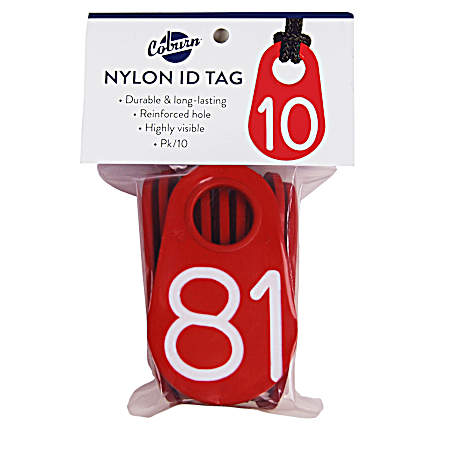 Red Neck Tag Numbered 81-90