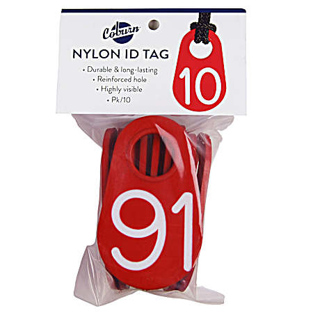 Red Neck Tag Numbered 91-100