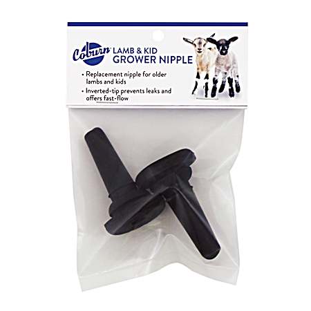 2 pk Black Grower Lamb/Kid EasyFeeder Nipple