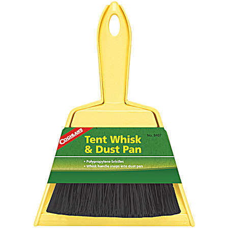 Black & Yellow Tent Whisk & Dust Pan