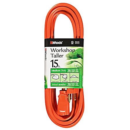 16/3 SJTW Orange Outdoor Extension Cord