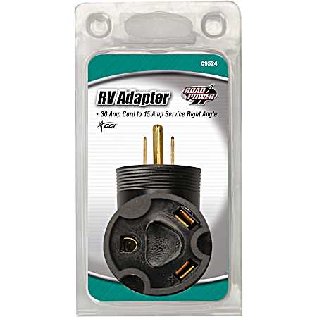 RV Right Angle Adapter - 30A-15A