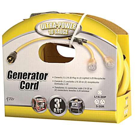 3 Ft. Generator Adapter Cord - L14-30