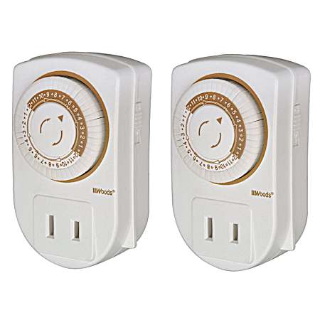 Indoor 24-Hour Mechanical Timer - 2 Pk.