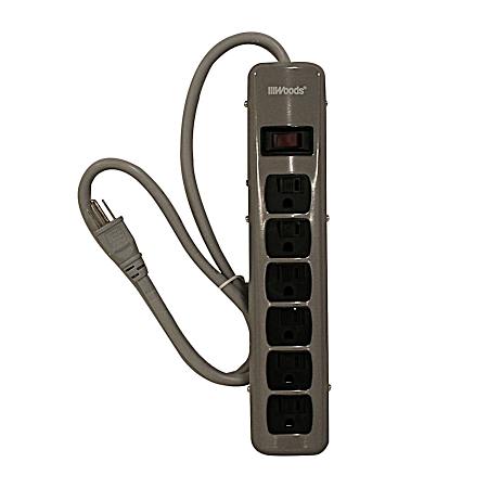 6 Outlet Metal Power Strip