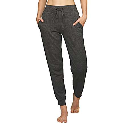 Women's Grace Black Mid-Rise Joggers