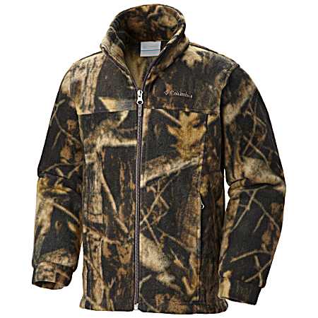 Boys' Zing III Timberwolf Printed Full Zip Fleece Jacket