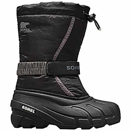 Little Kids' Flurry Black/Gray Snow Boots