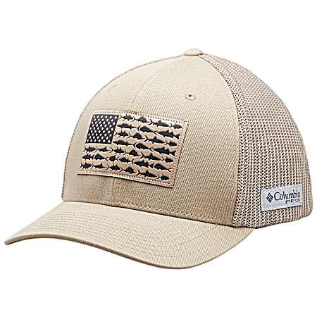Adult PFG Beige Fish Flag Mesh Cap