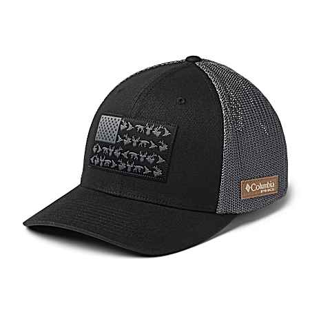 Adult PHG Black Wildgame Flag Mesh Ball Cap