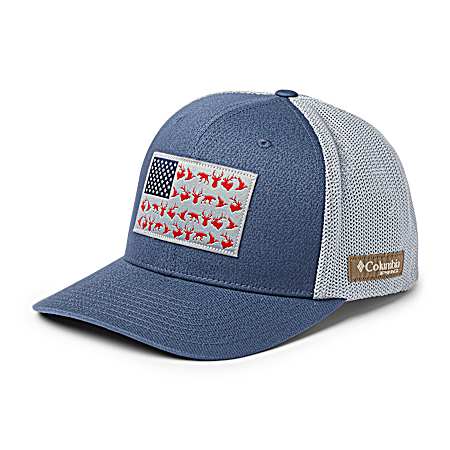 Adult PHG Blue Wildgame Flag Mesh Ball Cap