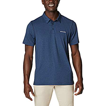 Men's Tech Trail Collegiate Navy Short Sleeve Polo Shirt