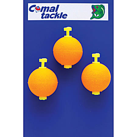 Weighted Round Snap-On Floats - 1-1/4 In. - Orange
