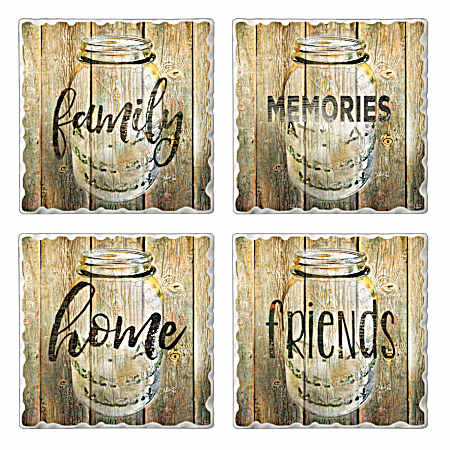 Family Time Coaster Set - 4 pk