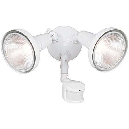 White 180-Degree Motion PAR Security Floodlight