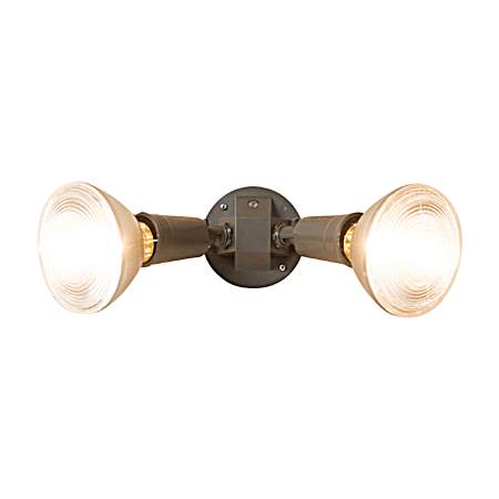 Bronze Twin Head Dusk-to-Dawn Floodlight