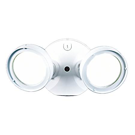 White LED 2500 Lumens Twin Head Dusk-to-Dawn Floodlight