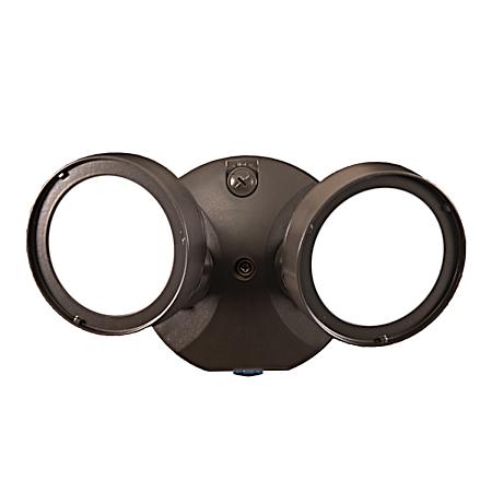 Bronze LED Twin Head Round Floodlight
