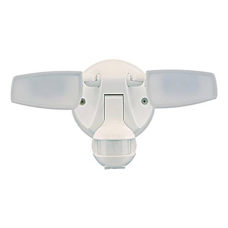 White 1420 Lumen LED Twin Head Motion-Activated Floodlight