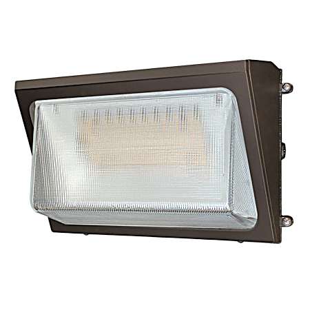 Bronze LED 6600 Lumens Switchable Photocontrol Wall Pack