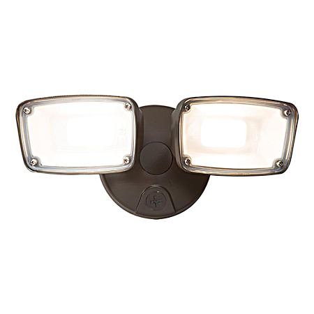 Bronze LED Twin Head 2000 Lumens Smart Square Floodlight w/ Bluetooth Mesh Connectivity