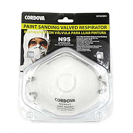 White Latex-Free Valved Particulate Respirator Mask - N95 Approved