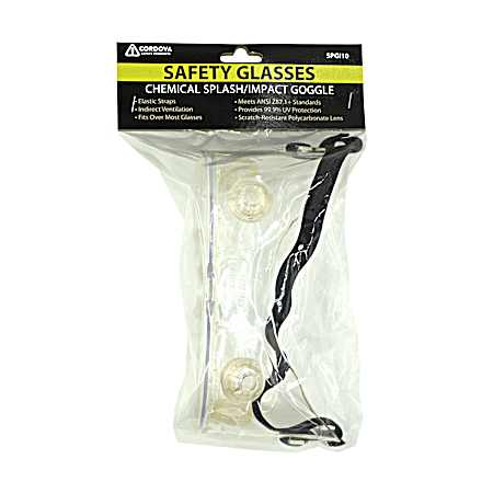 Clear Scratch-Resistant & Protective Safety Goggles