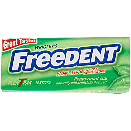 Peppermint Gum Plen-T-Pak - 15 Pc
