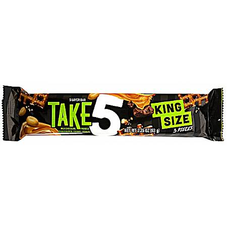 2.25 oz King Size Milk Chocolate, Pretzels, Peanut Butter, Peanuts & Caramel Candy Bar