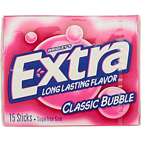 Classic Bubble Gum - 15 Pc