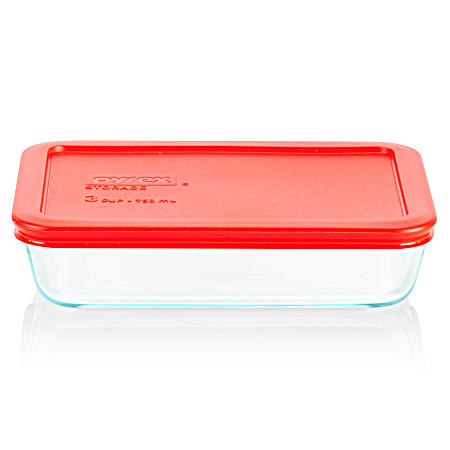 3-Cup Rectangular Storage Dish With Lid