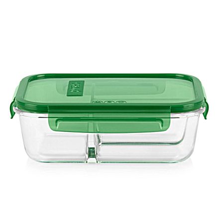 MealBox 3.8 cup Divided Glass Food Storage Container