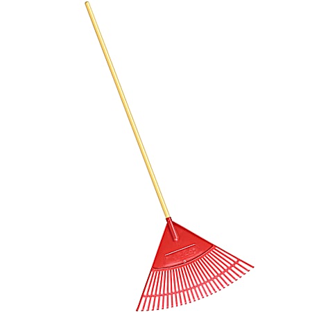 24 in Red Poly Leaf Rake