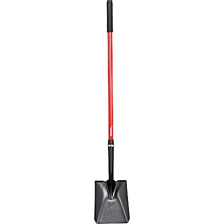 #2 Red Square Point Shovel w/ Fiberglass Handle