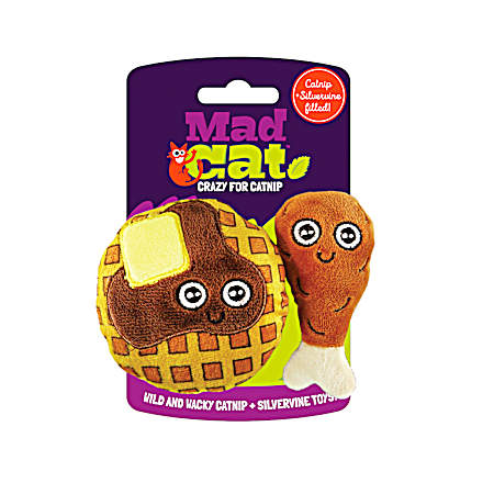 Chicken & Waffles Cat Toy - 2 Pk