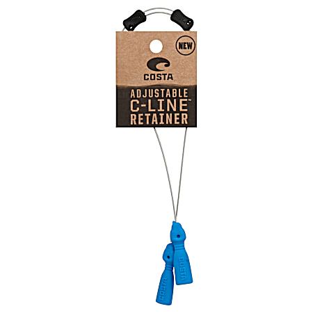 Adult C-Line Silver Adjustable Sunglass Silicone Retainer