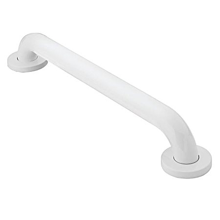 White Concealed Mount Grab Bar