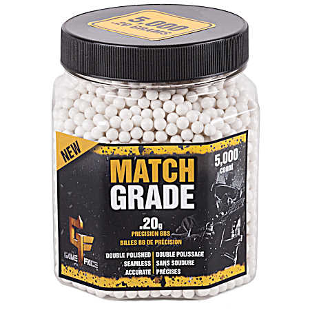 Match Grade .20g Precision BBs - White 5,000 Ct
