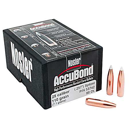 AccuBond 25 Caliber 110 gr Bullet - 50 Ct.