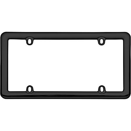 Black Plastic Nouveau License Plate Frame