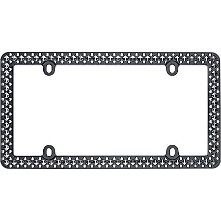 Matte Black/Chrome Defender License Plate Frame