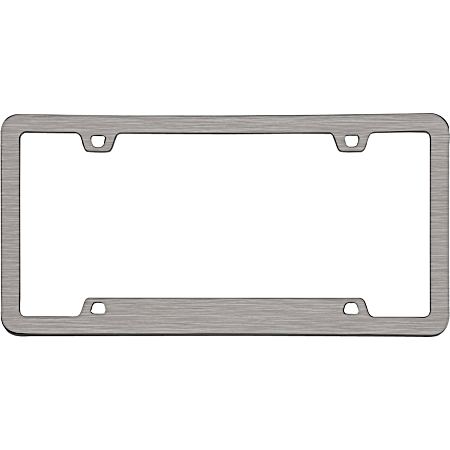 Brushed Nickel Neo Sport License Plate Frame