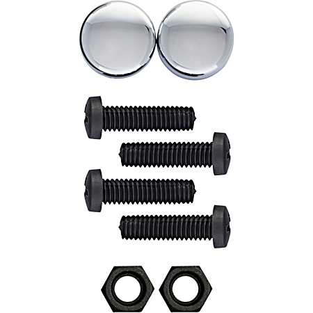 Black Nylon w/Chrome Caps Fasteners