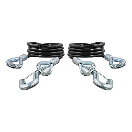 43-7/8 in. Safety Cables w/ 2 Snap Hooks 3,500 lbs. Vinyl-Coated - 2 Pk.