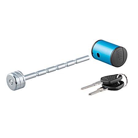 Coupler Lock 1/4 in. Pin Chrome/Blue 1 in. to 3 in. Latch Span Right-Angle