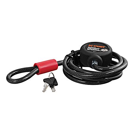Black Multi-Use Cable Lock 6 ft. x 3/8 in. Cable Vinyl-Coated Braided Steel